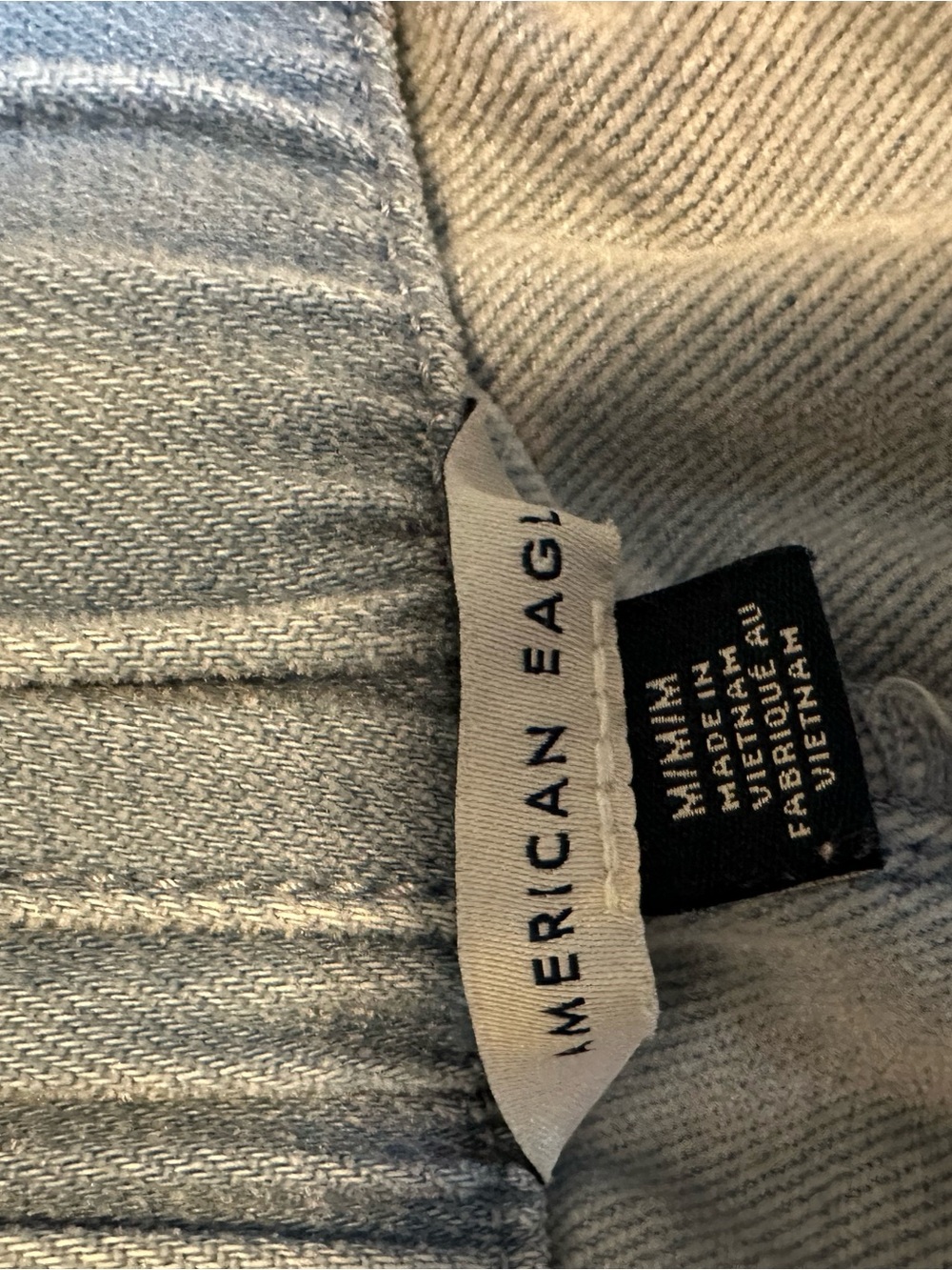 American Eagle Outfitters Light Gray Wide Leg Jeans (M) - Picture 3 of 4